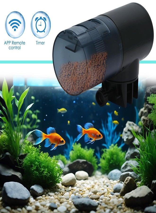 ليتشي مغذي أسماك أوتوماتيكي يعمل بتقنية الواي فاي (2.4 جيجاهرتز فقط)، مغذي أسماك ذكي مزود بمؤقت وتحكم عبر تطبيق، موزع طعام جاف بثلاثة منافذ لأحواض السمك، مثالي للاستخدام أثناء العطلات والاستخدام اليومي - Image 4