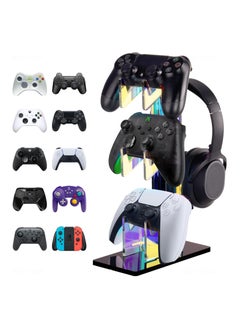 KASTWAVE حامل وحدة تحكم عالمي ثلاثي الطبقات وحامل سماعة رأس لجهاز PS5 وXbox ONE وSTEAM، حامل وحدة تحكم ملحقات الألعاب، قم ببناء حصون لعبتك  - Image 1