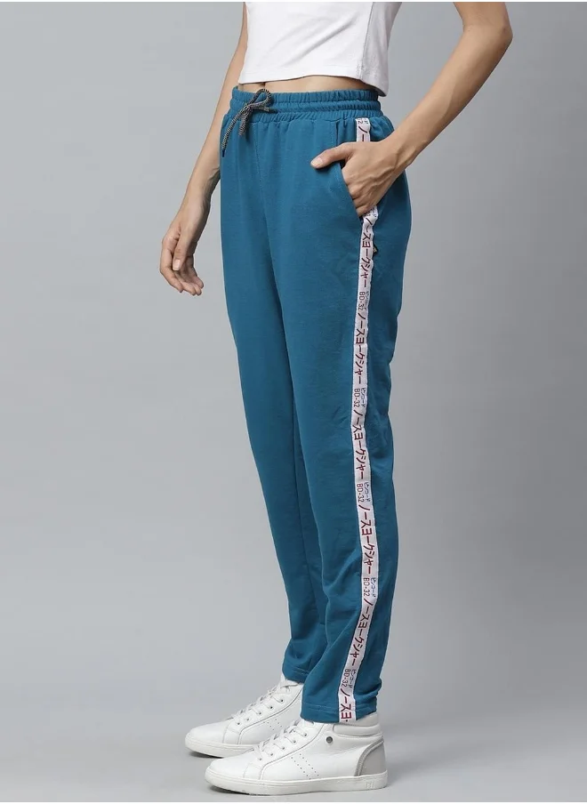 Hubberholme Turquoise Track Pants For Women
