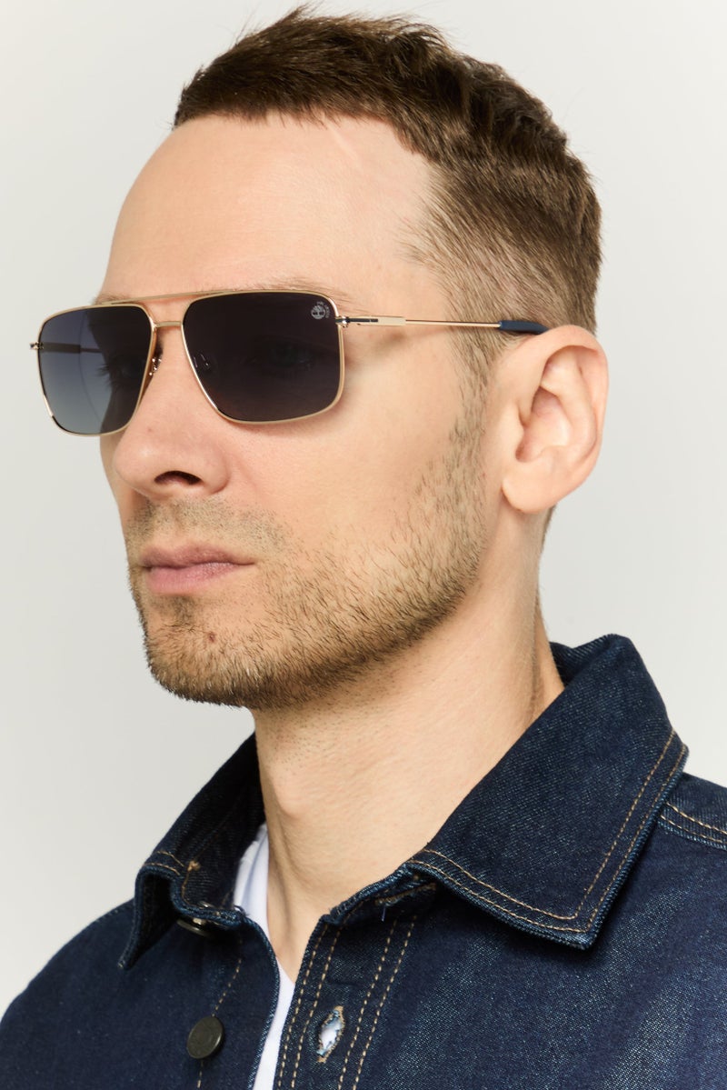 Timberland Men TB929232D61 Square Sunglasses, Gold - Image 2