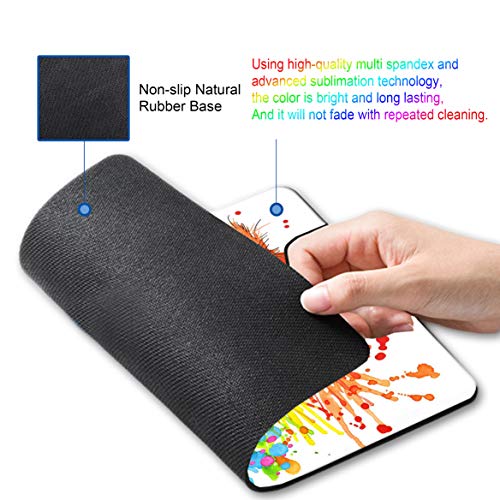 SHALYSONG Small Mouse Pad, Watercolor Parrot Personalized Animal Custom Design, Non-Slip Rubber Base for Computer Desk, Home Office - Image 4