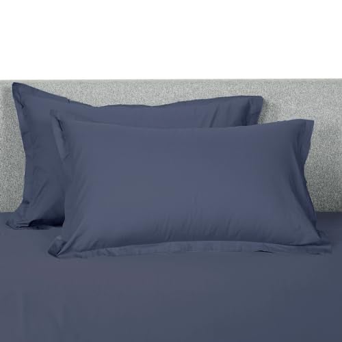 SleepyCat Cotton Pillow Case with Envelope Closure - Pack of 2 | Coloured with AZO-Free Dyes and Oeko-Tex Certified | Machine Washable, Twilight Blue (King Size, 32x20 Inches) - Image 4