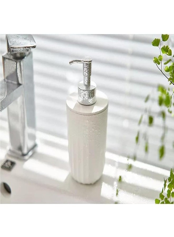 Homfel 320ml Wave Pattern Liquid Soap Dispenser Bottle – Refillable Hand Wash Pump for Kitchen Sink & Bathroom, Empty Lotion & Shower Gel Container - Image 2