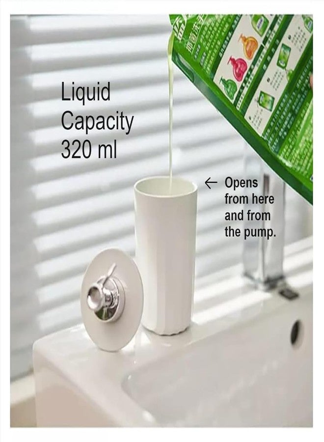 Homfel 320ml Wave Pattern Liquid Soap Dispenser Bottle – Refillable Hand Wash Pump for Kitchen Sink & Bathroom, Empty Lotion & Shower Gel Container - Image 4