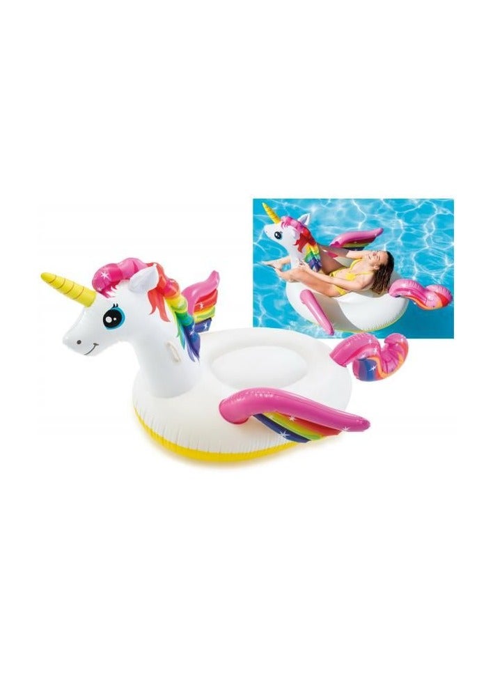 Bestway Bestway Supersized Inflatable Unicorn Pool Rider – Multicolour – 233 x 156 x 136.5 cm - Image 1