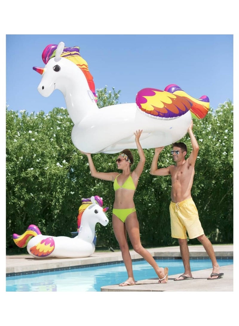 Bestway Bestway Supersized Inflatable Unicorn Pool Rider – Multicolour – 233 x 156 x 136.5 cm - Image 3