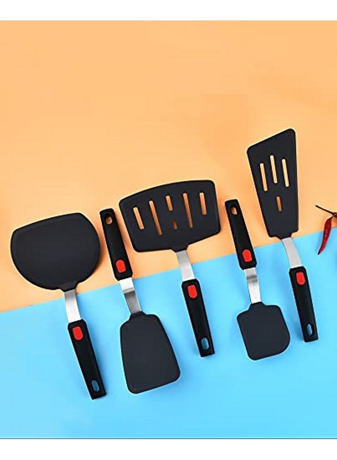 P-Plus International Pancake Spatula Silicone Turner for Nonstick Cookware. Flexible Extra Wide Spatula for Pancake, Egg and Omelette. Large Pancake Flipper. Heat Resistant for Kitchen ((N) Pack of 1) - Image 5