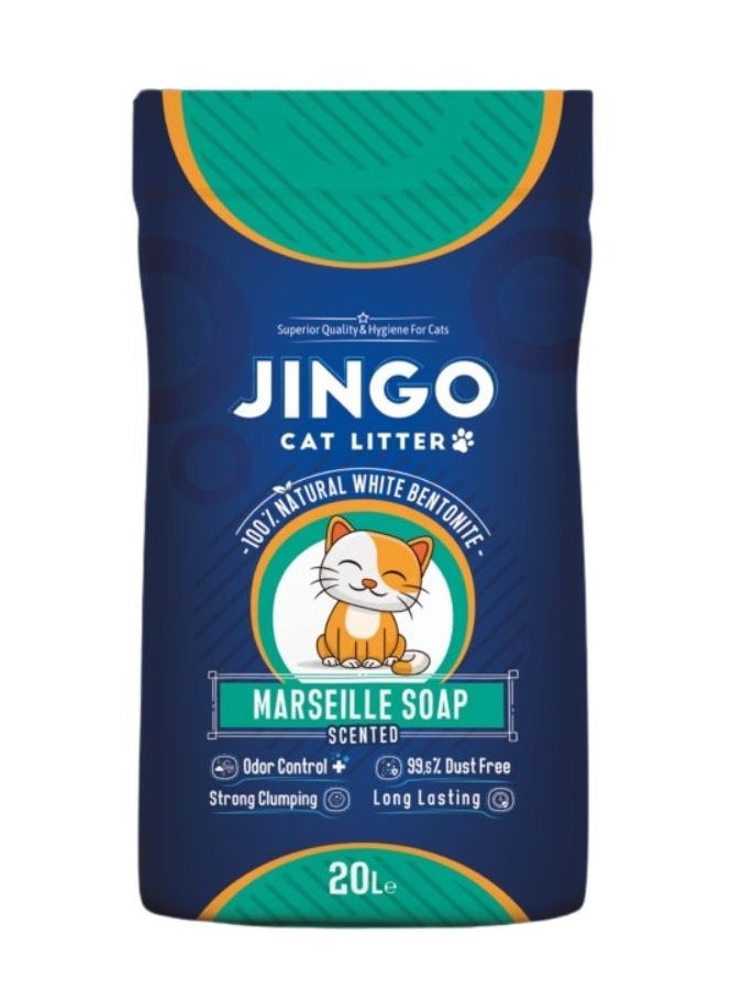High Performance Absorption And Clumping Cat Litter With Soap Scent 20 Liters 16KG