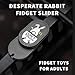 HIDEDC Desperate Rabbit Fidget Slider Aluminum Alloy Version Lightweight Portable EDC Metal Fidget Toys Adults ADHD Tools Executive Desk Toy for Keep Focus Anxiety Relief Black - Image 4