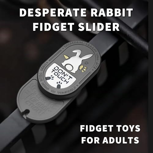 HIDEDC Desperate Rabbit Fidget Slider Aluminum Alloy Version Lightweight Portable EDC Metal Fidget Toys Adults ADHD Tools Executive Desk Toy for Keep Focus Anxiety Relief Black - Image 5
