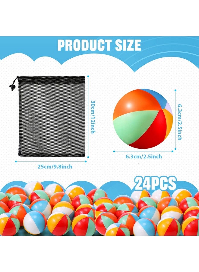 Hungdao 24 Pcs Beach Stress Balls 2.5 Inch Mini Relief Stress Ball Rainbow Beach Stress Ball Swimming Pool Game Toy Foam Sports Ball With Storage Bag For School Carnival Reward Summer Birthday Party Favor - Image 4