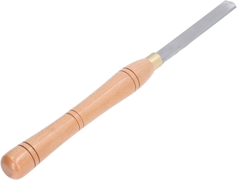 Wood Lathe Turning Tool HSS Lathe Chisel Tool Ergonomic Beech Handle Oblique Turning Chisel - Image 1