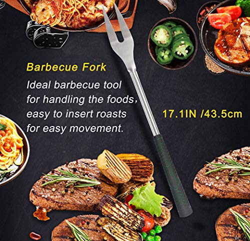 POLIGO 7PCS Golf-Club Style BBQ Tool Set Grilling Tools with Rubber Handle - Stainless Steel Grill Accessories for Outdoor Grill Set Premium Grill Utensils Set Fathers Day Birthday Gifts for Men Black - Image 5