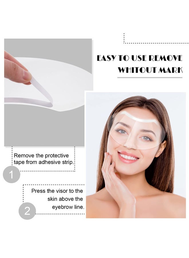 50 Pcs Shower Face Eye Protector, Plastic Eye Shield Face Eye Protector for Microblading, Protective Clear Face Visor Shield for Permanent Makeup Eyelash Extensions Eyes Cataract Haircut - Image 3