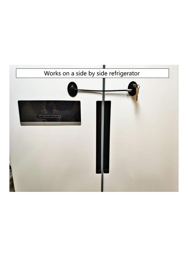NIBEMINENT 4-Piece Refrigerator Door Lock With 4 keys Black - Image 4