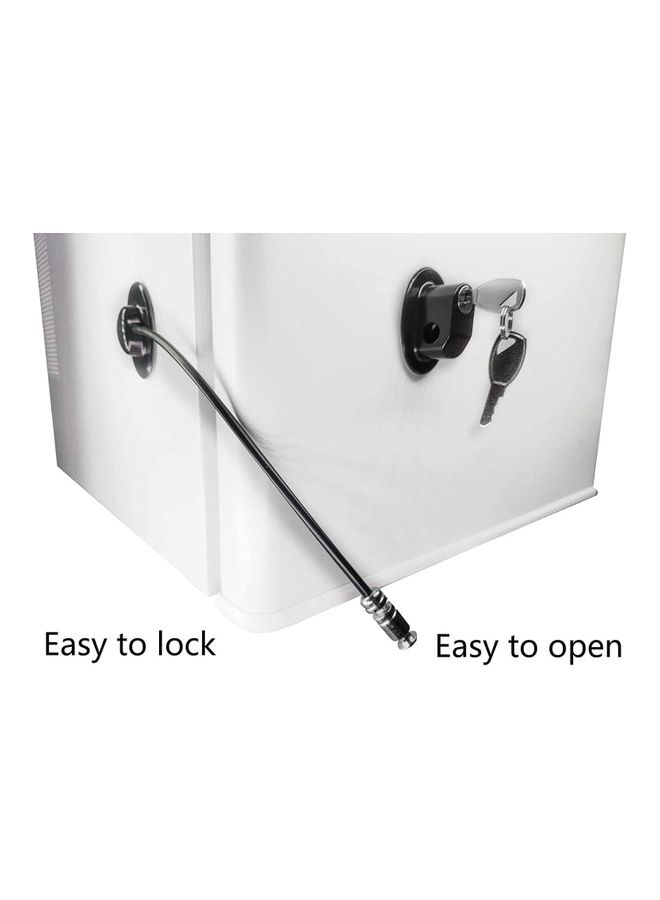 NIBEMINENT 4-Piece Refrigerator Door Lock With 4 keys Black - Image 2