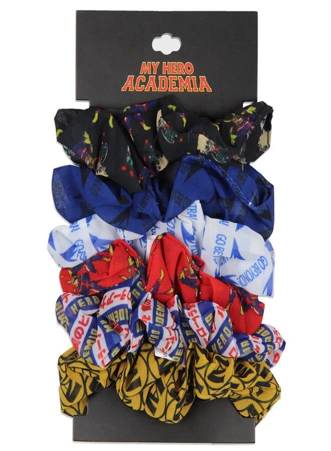 Bioworld My Hero Academia 6 Piece Scrunchie Set Hair Ties Hair Accessories - Image 3