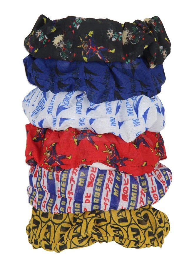 Bioworld My Hero Academia 6 Piece Scrunchie Set Hair Ties Hair Accessories - Image 4