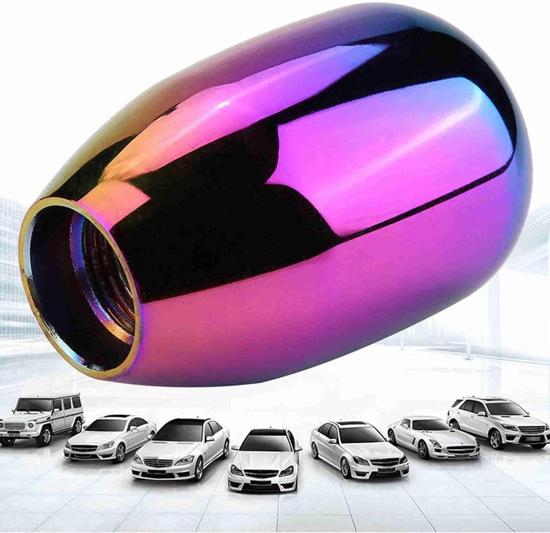 Car Manual Gear Shift Knob Shifter Lever Stick with 3 Adapters 8mm 10mm 12mm - Durable Metal Construction, Smooth Polished Surface, Universal Fit for Most Manual Cars (Colorful) - Image 5