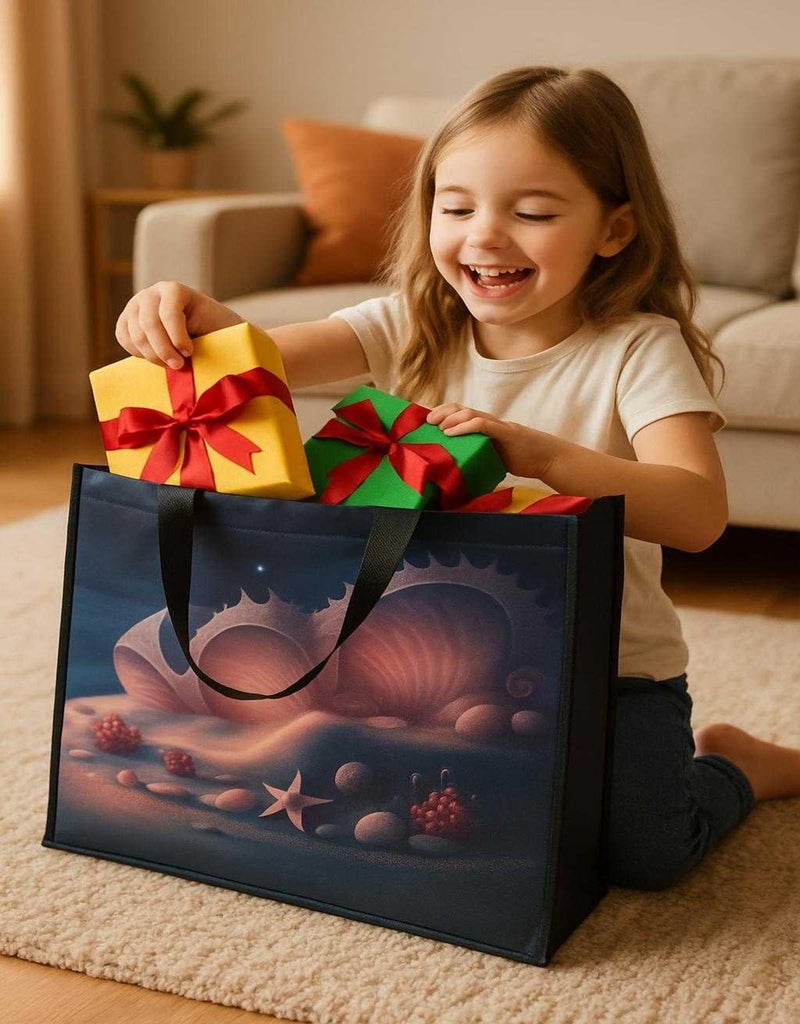 Chocozone Pack of 12 Non Woven Guddy Bags Party Favor Bag Birthday,Party Return Gift Bag Goody Bags for Return Gifts (30cm * 30cm) (Sea Shell) - Image 5