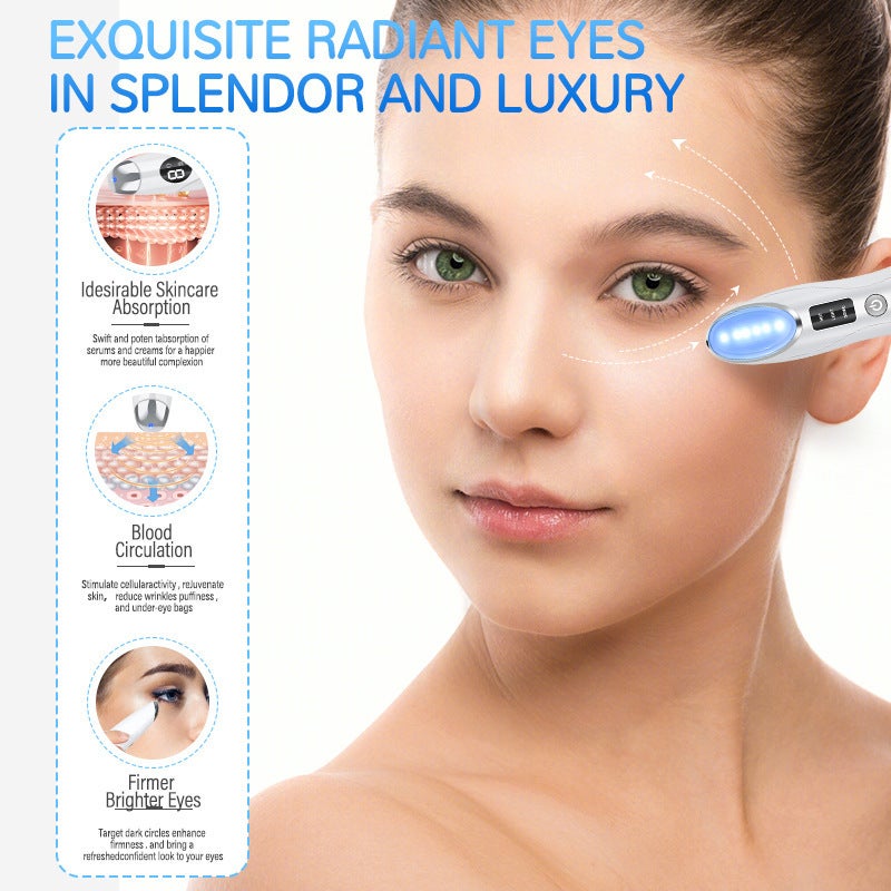 Heating Eye Massage Pen with Red Light Therapy, Tired Skin Revitalizer, and Anti-Puffiness Device - Image 3