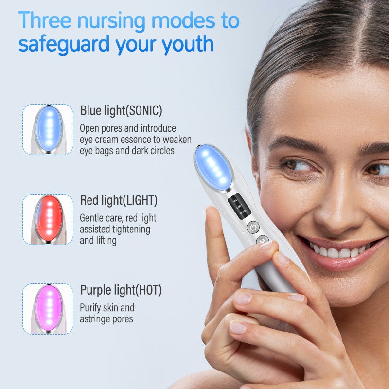 Heating Eye Massage Pen with Red Light Therapy, Tired Skin Revitalizer, and Anti-Puffiness Device - Image 4