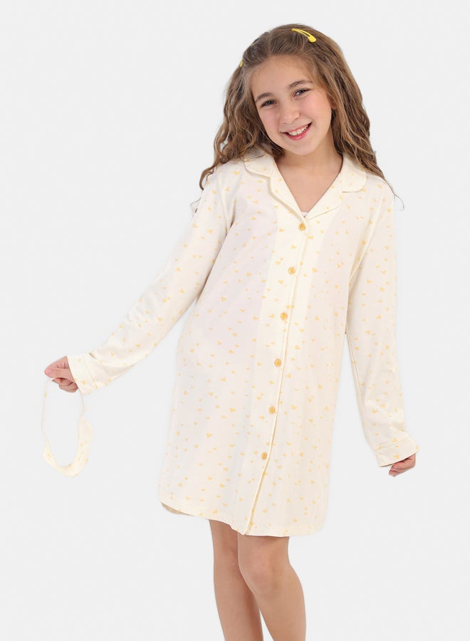 Carina Girly Nightgown + Sleeping Mask - Image 1