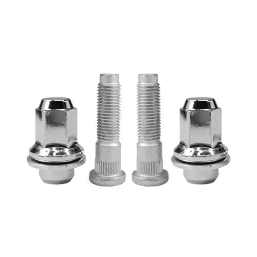Mysttoo 4PCS M12x1.5 Chrome Wheel Lug Stud Nut Set Compatible with Jaguar S-Type X-Type F-Type XE XF XFR XJ XJ8 XJR XK XKR Vanden Plas C2C35294 C2C35294010 - Image 1