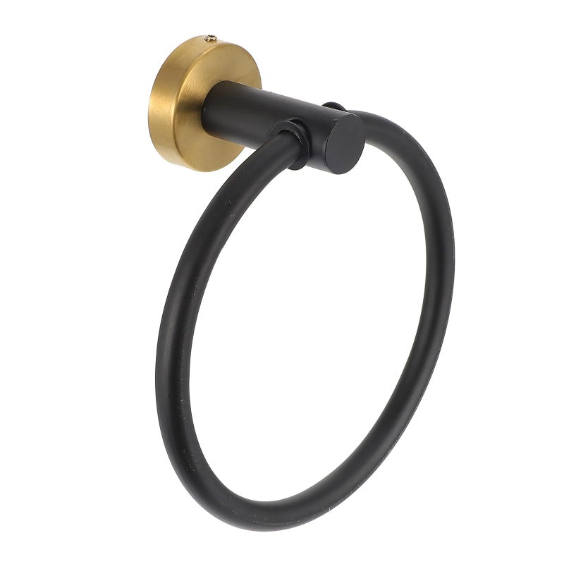 Black Gold 304 Stainless Steel Rustproof Wall Mounted Towel Ring Holder - Image 2