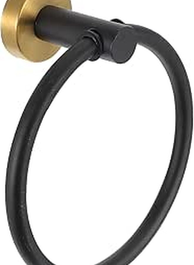 Black Gold 304 Stainless Steel Rustproof Wall Mounted Towel Ring Holder - Image 1