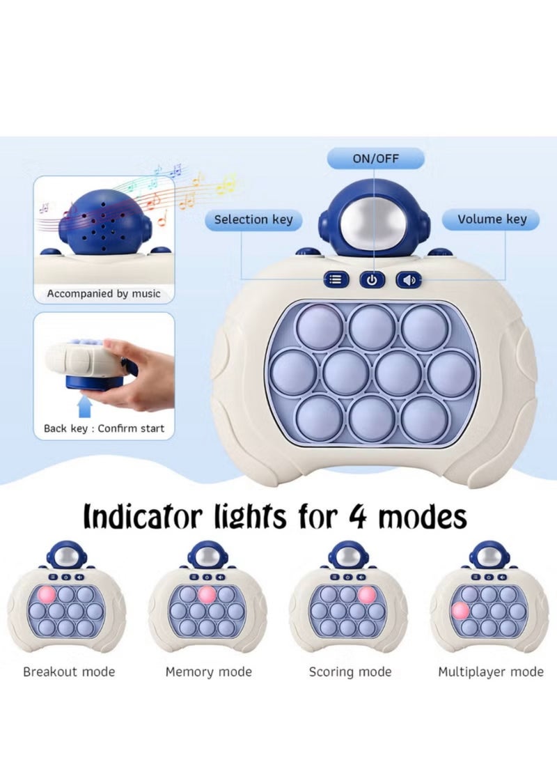 Oldzhan Electronic Quick Press Luminous Popular Game Toy Adult and Children's Puzzle Game Machine Push Bubble Sensory Toy Birthday Gift (Blue) - Image 2