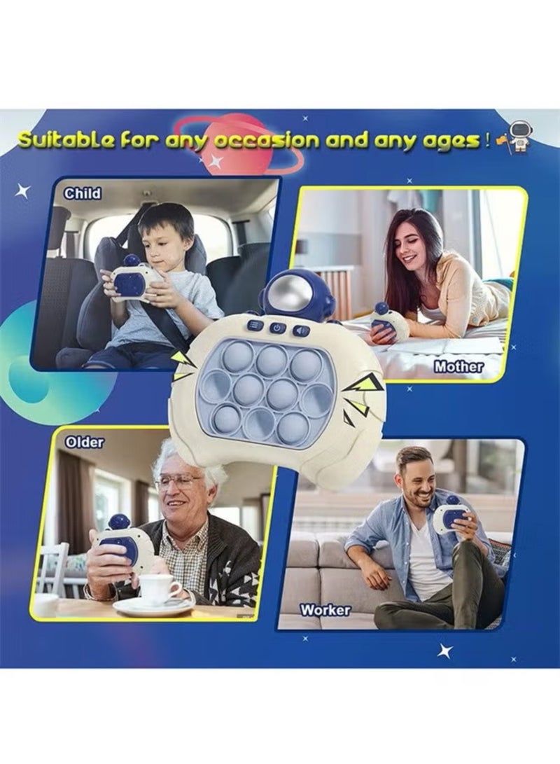 Oldzhan Electronic Quick Press Luminous Popular Game Toy Adult and Children's Puzzle Game Machine Push Bubble Sensory Toy Birthday Gift (Blue) - Image 3