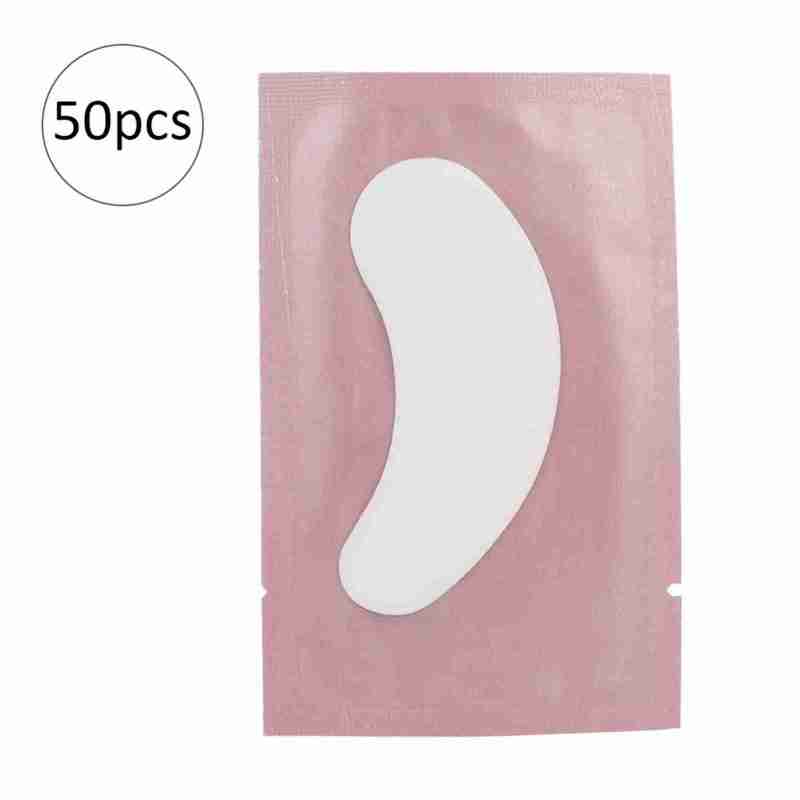 50pcs Eyelash Grafting Isolation Pad Makeup Eyelash Extension Patch Sticker (Pink) - Image 2