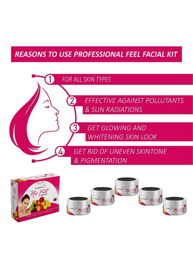 Professional Feel Mix Fruit Facial Kit (Set of 5) 250 Gm - Image 2