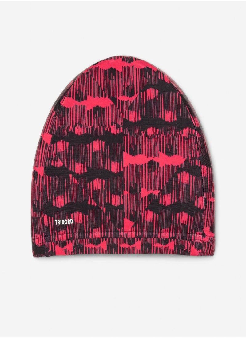 NABAIJI NABAIJI by DECATHLON, Fabric Swim Cap L Secure Fit & Stretchable Red Cray  - Image 3