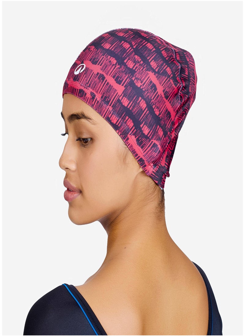 NABAIJI NABAIJI by DECATHLON, Fabric Swim Cap L Secure Fit & Stretchable Red Cray  - Image 1