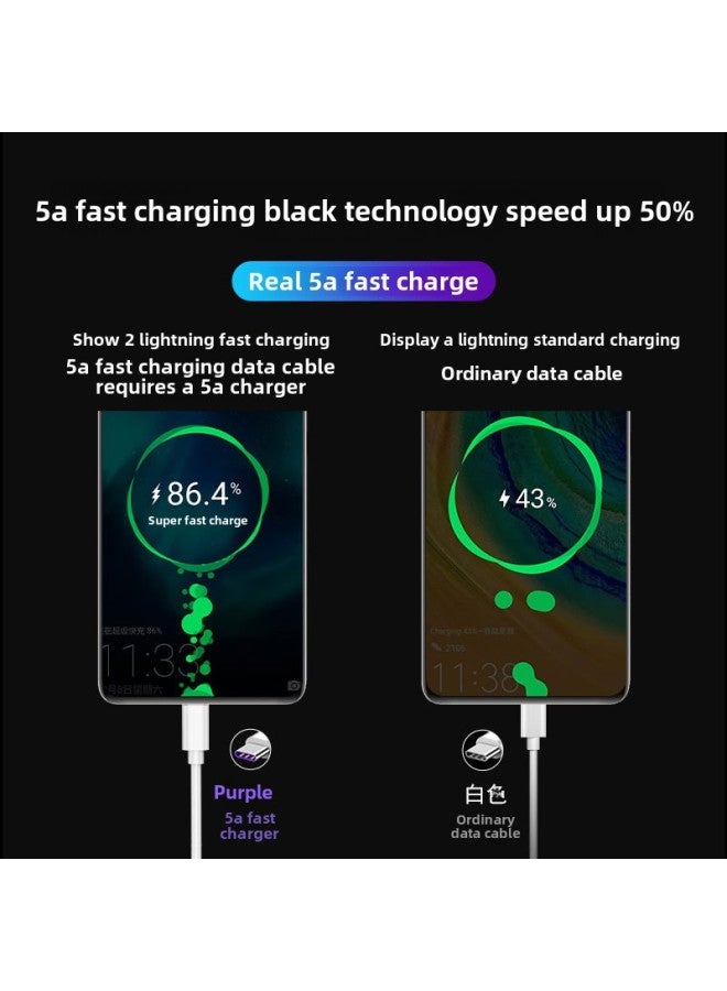 Suitable For Huawei Nova5Pro Data Line Nova5 Charging Line Nova5i Charger Line Extended Fast Charging Collar-Color:Nova5/nova5pro -1m  - Image 3