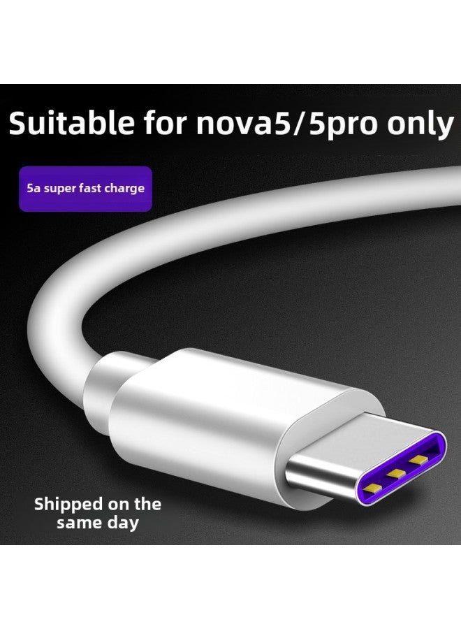 Suitable For Huawei Nova5Pro Data Line Nova5 Charging Line Nova5i Charger Line Extended Fast Charging Collar-Color:Nova5/nova5pro -1m  - Image 1