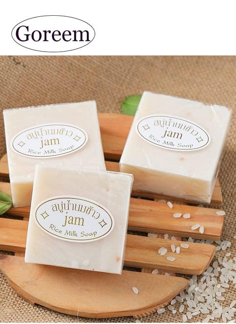 Thai Rice Soap 65g Original Thai Handmade Soap Rice Milk Soap Whitening Soap Goat Milk Soap Handmade Soap