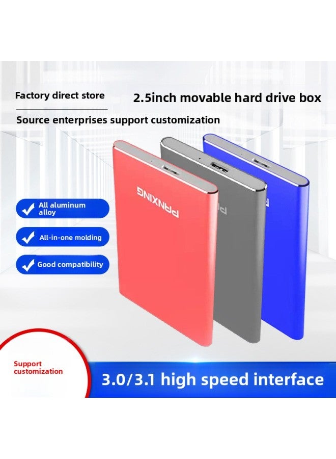 2.5 Inch Hard Disk Box 3.0SSD Solid State Mechanical Aluminum Alloy Notebook Mobile Hard Disk Box 3.0/Type-c3.1-Color:Z18-3.0 Red - Image 2