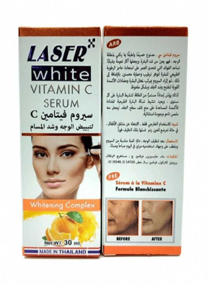 ليزر وايت سيروم فيتامين سي لتبييض الوجه وشد المسام 30مل  - Image 2