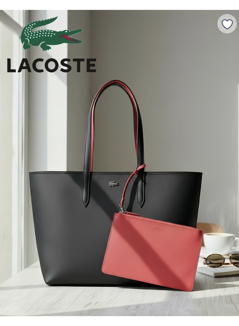Lacoste Women's Double sided Two tone Large Capacity Handbag, Fashionable Multi functional, Camera Bag - Image 1