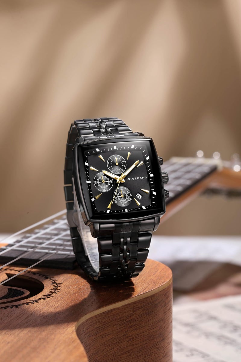 Giordano Multi Function Watch for Men with Square Dial, Stainless Steel Strap and Date Display - Image 5