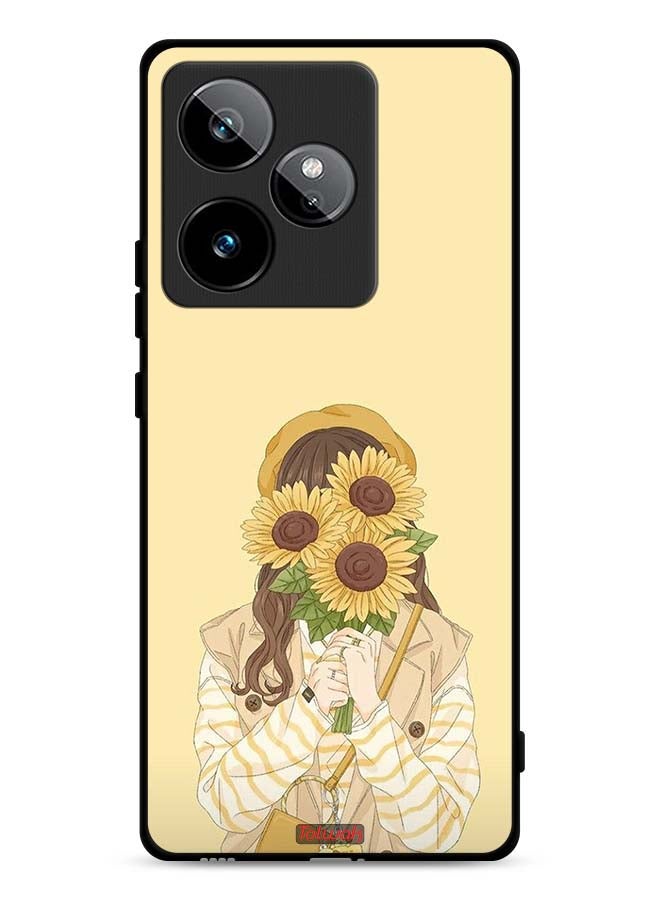 Tolwak Realme GT 7 5G Protective Case Cover Hide Face With Sunflowers