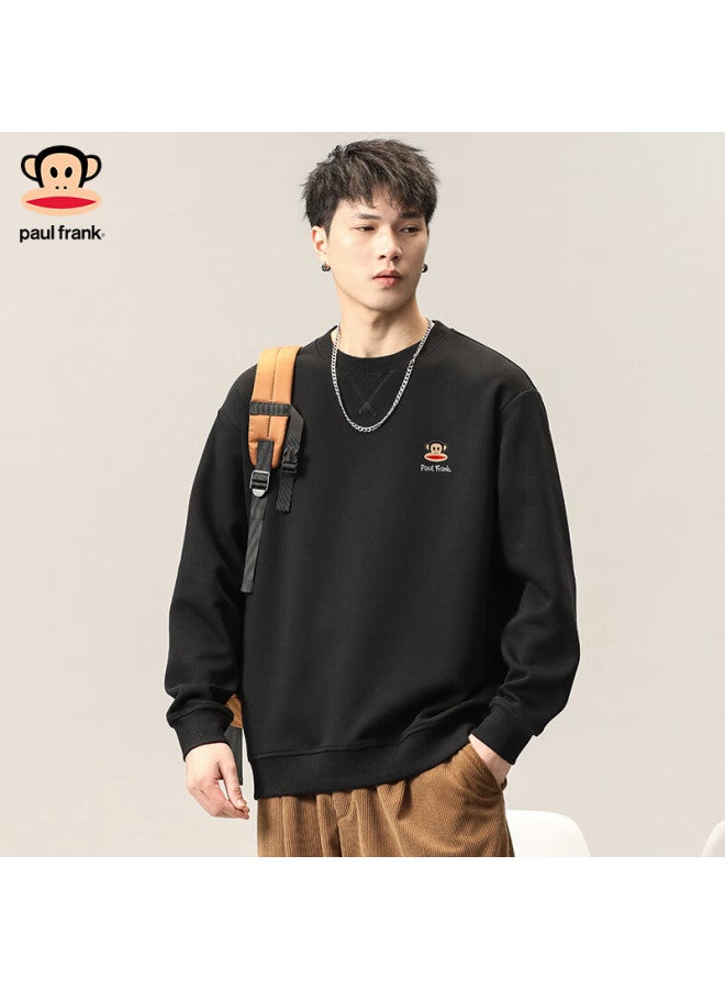 Paul Frank Trendy Crew Neck Gray Sweatshirt For Men, Spring And Autumn Loose Casual Top Undershirt, White Regular, M - Image 3