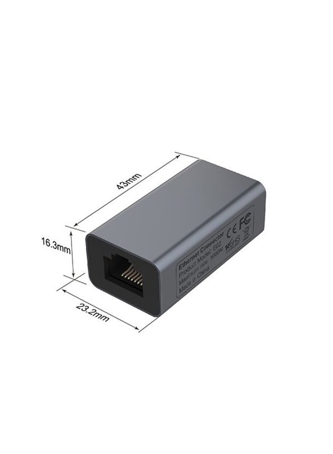 أونتن وصلة ONTEN OTN-E02 من نوع RJ45 Gigabit Ethernet، موصل كابل شبكة (LAN) يربط بين طرفي RJ45 (أنثى-أنثى)، تدعم سرعات نقل بيانات تصل إلى 1000 ميجابت في الثانية، هيكل متين من سبائك الألومنيوم ومادة ABS مع حماية ضد التداخل الكهرومغناطيسي (EMI)، تدعم خاصية التوصيل والتشغيل الفوري (Plug & Play) وتتوافق مع كابلات الشبكة من الفئات Cat5 وCat5e وCat6 وCat7 وCat8؛ مثالية للاستخدام في المنازل والمكاتب وأنظمة الألعاب وكاميرات المراقبة (CCTV). - Image 1