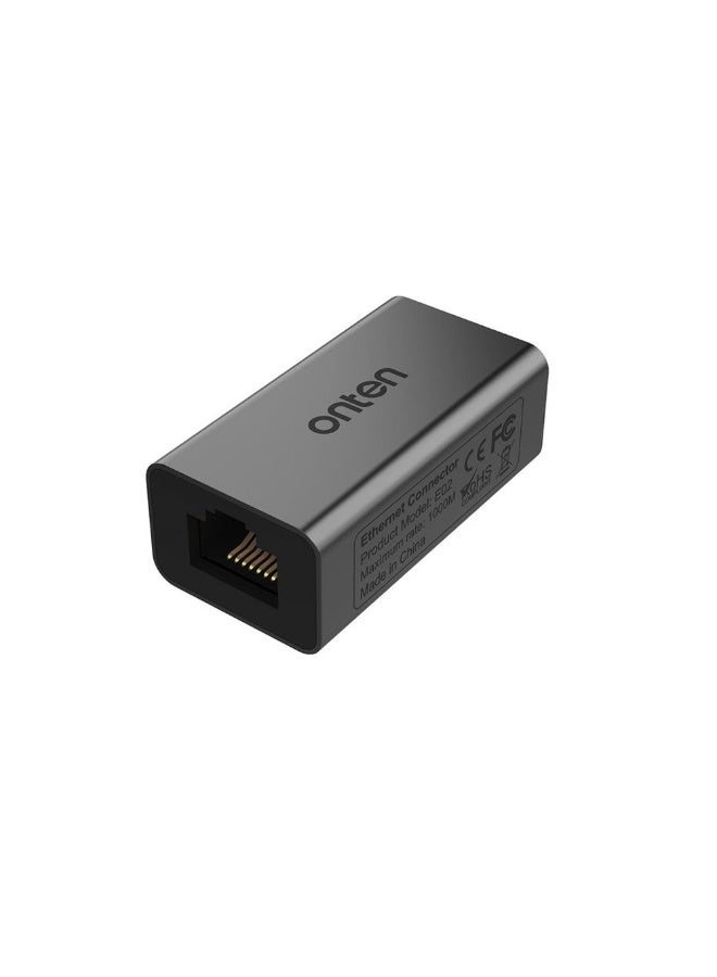 أونتن وصلة ONTEN OTN-E02 من نوع RJ45 Gigabit Ethernet، موصل كابل شبكة (LAN) يربط بين طرفي RJ45 (أنثى-أنثى)، تدعم سرعات نقل بيانات تصل إلى 1000 ميجابت في الثانية، هيكل متين من سبائك الألومنيوم ومادة ABS مع حماية ضد التداخل الكهرومغناطيسي (EMI)، تدعم خاصية التوصيل والتشغيل الفوري (Plug & Play) وتتوافق مع كابلات الشبكة من الفئات Cat5 وCat5e وCat6 وCat7 وCat8؛ مثالية للاستخدام في المنازل والمكاتب وأنظمة الألعاب وكاميرات المراقبة (CCTV). - Image 5