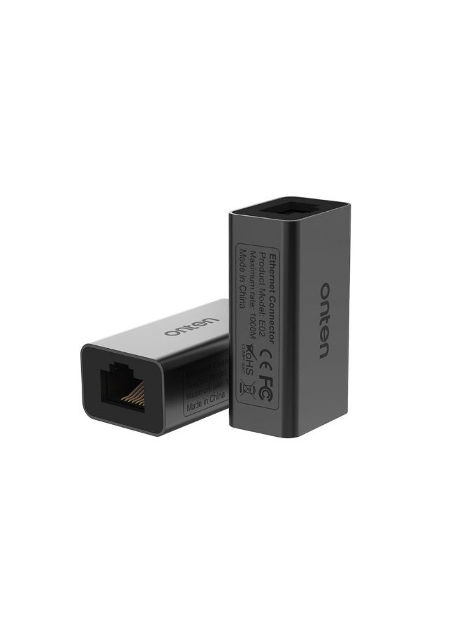 أونتن وصلة ONTEN OTN-E02 من نوع RJ45 Gigabit Ethernet، موصل كابل شبكة (LAN) يربط بين طرفي RJ45 (أنثى-أنثى)، تدعم سرعات نقل بيانات تصل إلى 1000 ميجابت في الثانية، هيكل متين من سبائك الألومنيوم ومادة ABS مع حماية ضد التداخل الكهرومغناطيسي (EMI)، تدعم خاصية التوصيل والتشغيل الفوري (Plug & Play) وتتوافق مع كابلات الشبكة من الفئات Cat5 وCat5e وCat6 وCat7 وCat8؛ مثالية للاستخدام في المنازل والمكاتب وأنظمة الألعاب وكاميرات المراقبة (CCTV). - Image 3