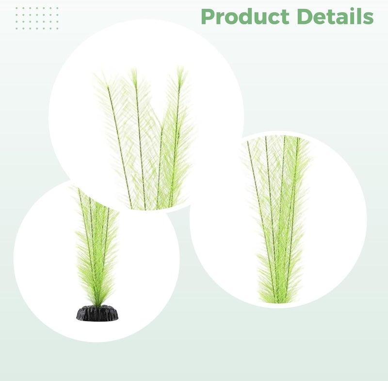 Realistic Artificial Aquarium Plant, Plastic Feather Grass Fish Tank Faux Decor - Image 3