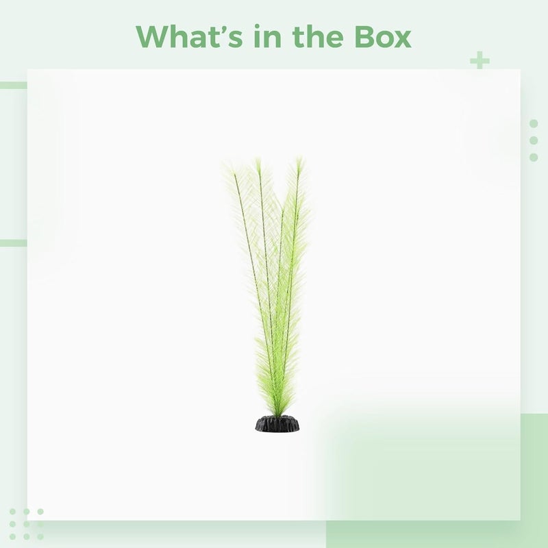 Realistic Artificial Aquarium Plant, Plastic Feather Grass Fish Tank Faux Decor - Image 5